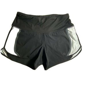 Athleta Womens Black Running‎ Shorts XS Lined Mesh Sides